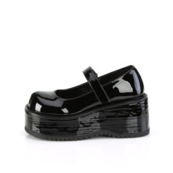 Demonia DOLLIE-01 Black Patent Punk Lolita Platform Pumps