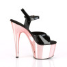 Pleaser ADORE-709 Rose Gold Chrome Platform High Heels