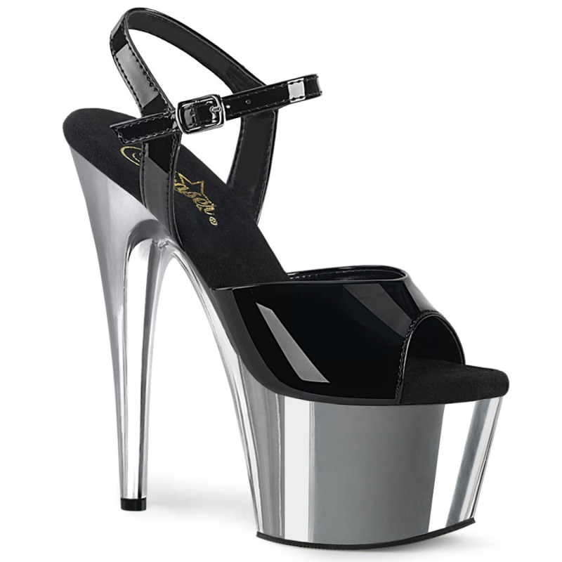 Pleaser ADORE-709 Silver Chrome Platform High Heels Pleaser ADORE-709 Silver Chrome Platform High Heels