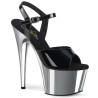 Pleaser ADORE-709 Silver Chrome Platform High Heels