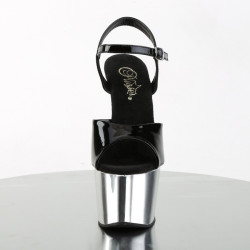 Pleaser ADORE-709 Silver Chrome Platform High Heels