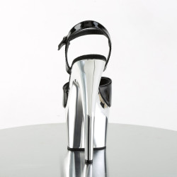Pleaser ADORE-709 Silver Chrome Platform High Heels