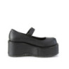 Demonia DOLLIE-01 Black Vegan Punk Lolita Platform Pumps