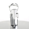 Pleaser ADORE-709 Silver Metallic High Heels Sandals