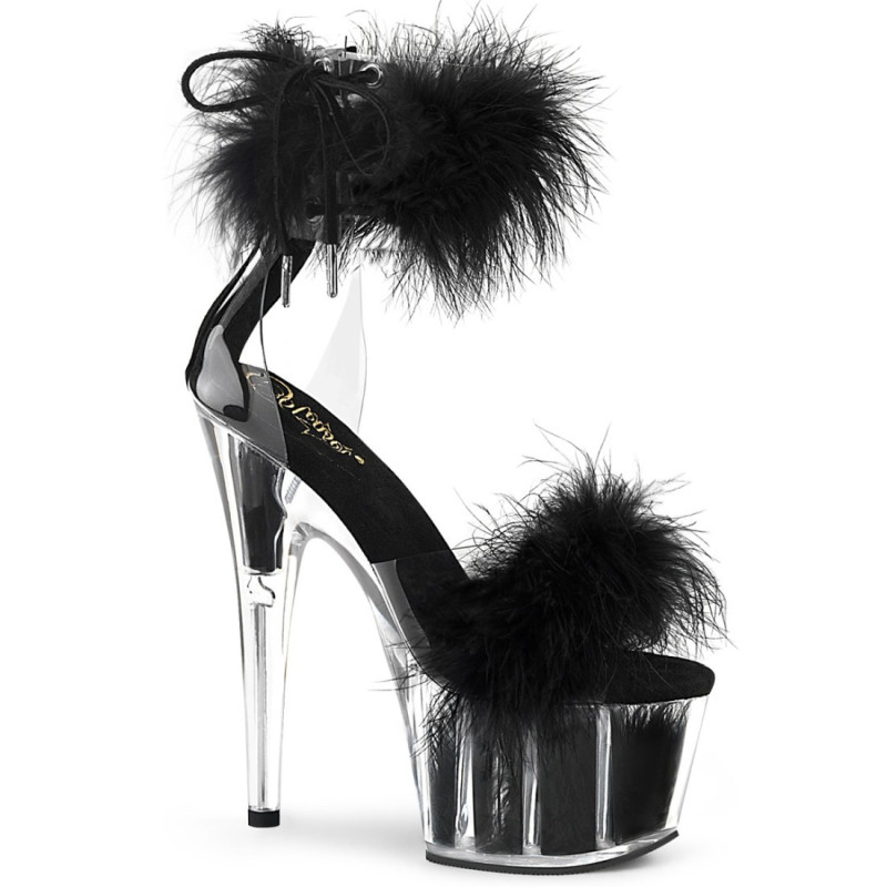 Pleaser ADORE-724F Black Feathers Platform High Heels Pleaser ADORE-724F Black Feathers Platform High Heels
