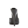 Devious DOMINA-101 Black Patent High Heeled Mules