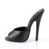 Devious DOMINA-101 Black Vegan Leather Mules Women