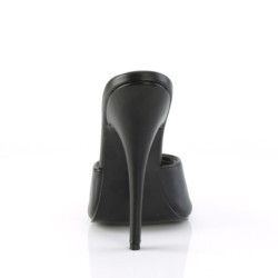 Devious DOMINA-101 Black Vegan Leather Mules Women
