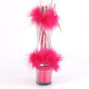 Pleaser ADORE-724F Pink Feathers Platform High Heels