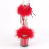 Pleaser ADORE-724F Red Feathers Platform High Heels