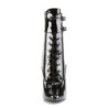 Devious DOMINA-1023 Black Patent Ankle High Boots Women