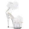 Pleaser ADORE-724F T White Feathers Platform High Heels