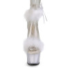 Pleaser ADORE-724F T White Feathers Platform High Heels