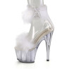 Pleaser ADORE-724F T White Feathers Platform High Heels