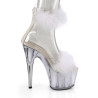 Pleaser ADORE-724F T White Feathers Platform High Heels