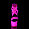 Pleaser ADORE-769UV Pink Criss Cross High Heels Sandals