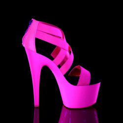 Pleaser ADORE-769UV Pink Criss Cross High Heels Sandals