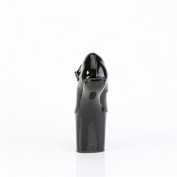 Pleaser CRAZE-880 Black Heelless Pony Platform Pumps
