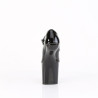Pleaser CRAZE-880 Black Heelless Pony Platform Pumps