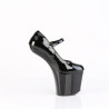 Pleaser CRAZE-880 Black Heelless Pony Platform Pumps