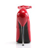 Devious DAGGER-12 Red Metal Heeled Pointed Toe Pumps