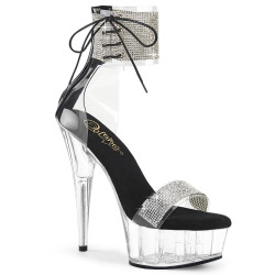 Pleaser DELIGHT-627RS Clear Ankle Cuff High Heels Shoes