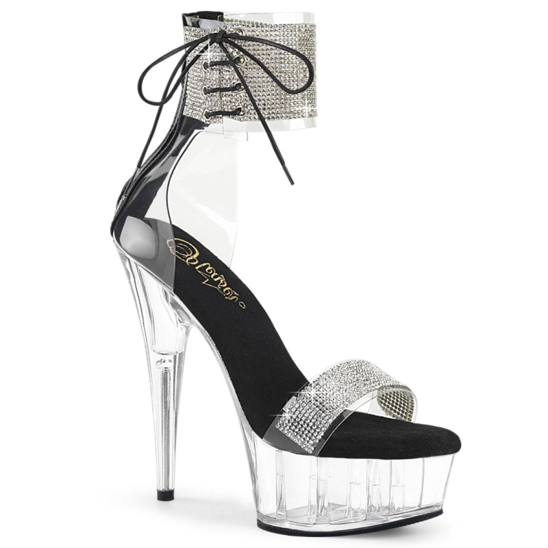 Pleaser DELIGHT-627RS Clear Ankle Cuff High Heels Shoes Pleaser DELIGHT-627RS Clear Ankle Cuff High Heels Shoes
