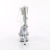 Pleaser DELIGHT-627RS Silver Ankle Cuff High Heels Shoes