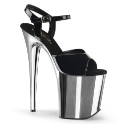 Pleaser FLAMINGO-809 Silver Platform Pole Dance High Heels