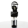 Pleaser FLAMINGO-809 Silver Platform Pole Dance High Heels