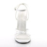 Devious DOMINA-108 White Stiletto Heeled Strappy Sandal