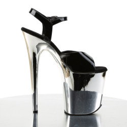 Pleaser FLAMINGO-809 Silver Platform Pole Dance High Heels