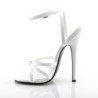 Devious DOMINA-108 White Stiletto Heeled Strappy Sandal