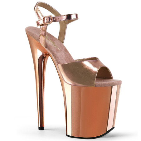 Pleaser FLAMINGO-809 Rose Gold Pole Dance High Heels Shoes
