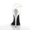 Devious DOMINA-108 White Stiletto Heeled Strappy Sandal