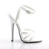 Devious DOMINA-108 White Stiletto Heeled Strappy Sandal