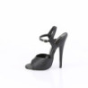 Devious DOMINA-109 Black Stiletto Heeled Strappy Sandal