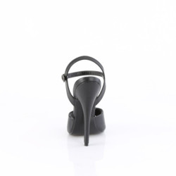 Devious DOMINA-109 Black Stiletto Heeled Strappy Sandal