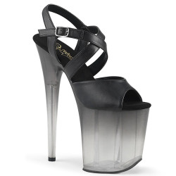 Pleaser FLAMINGO-822T Black Exotic Pole Dance High Heels