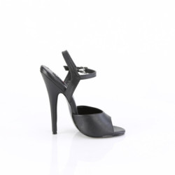 Devious DOMINA-109 Black Stiletto Heeled Strappy Sandal
