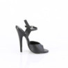 Devious DOMINA-109 Black Stiletto Heeled Strappy Sandal