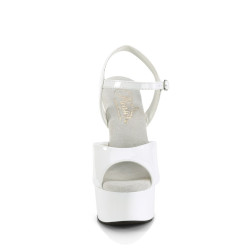 Pleaser GLEAM-609 White Patent Sale Women