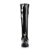 Funtasma RETRO-300 Black Patent Chunky Heel 70s Boots