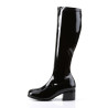 Funtasma RETRO-300 Black Patent Chunky Heel 70s Boots