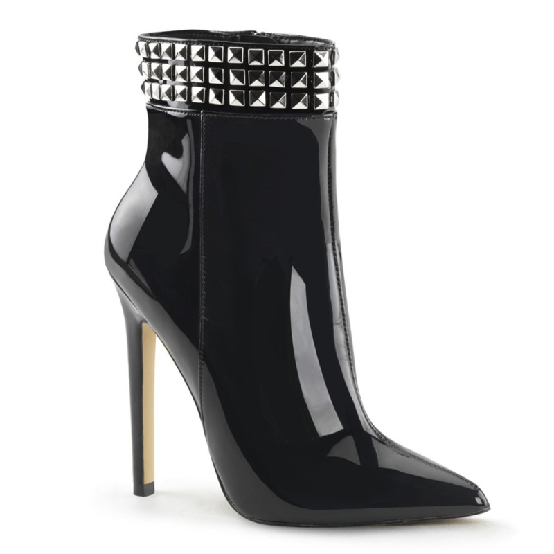 Pleaser SEXY-1006 Black Patent High Heeled Ankle Boots Pleaser SEXY-1006 Black Patent High Heeled Ankle Boots