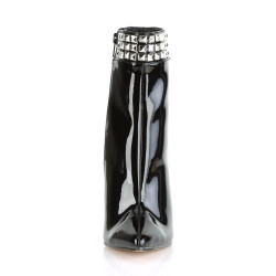 Pleaser SEXY-1006 Black Patent High Heeled Ankle Boots