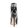 Pleaser SEXY-1006 Black Patent High Heeled Ankle Boots