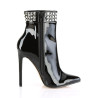 Pleaser SEXY-1006 Black Patent High Heeled Ankle Boots