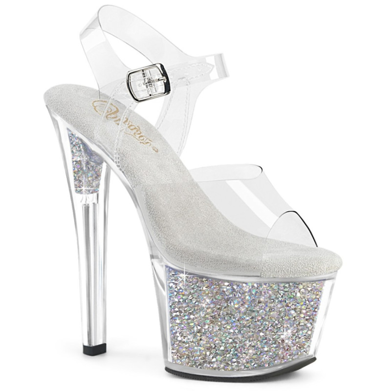 Pleaser SKY-308RSI Strass Platform High Heeled Pole Shoes
