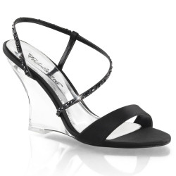 Fabulicious LOVELY-417 Black Satin Transparent Sale